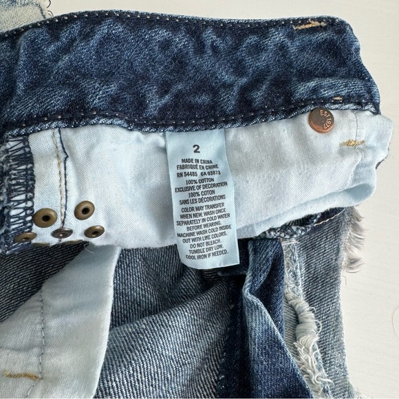 American Eagle Outfitters Distressed Jean Shorts - Light Blue - Picture 3 of 5